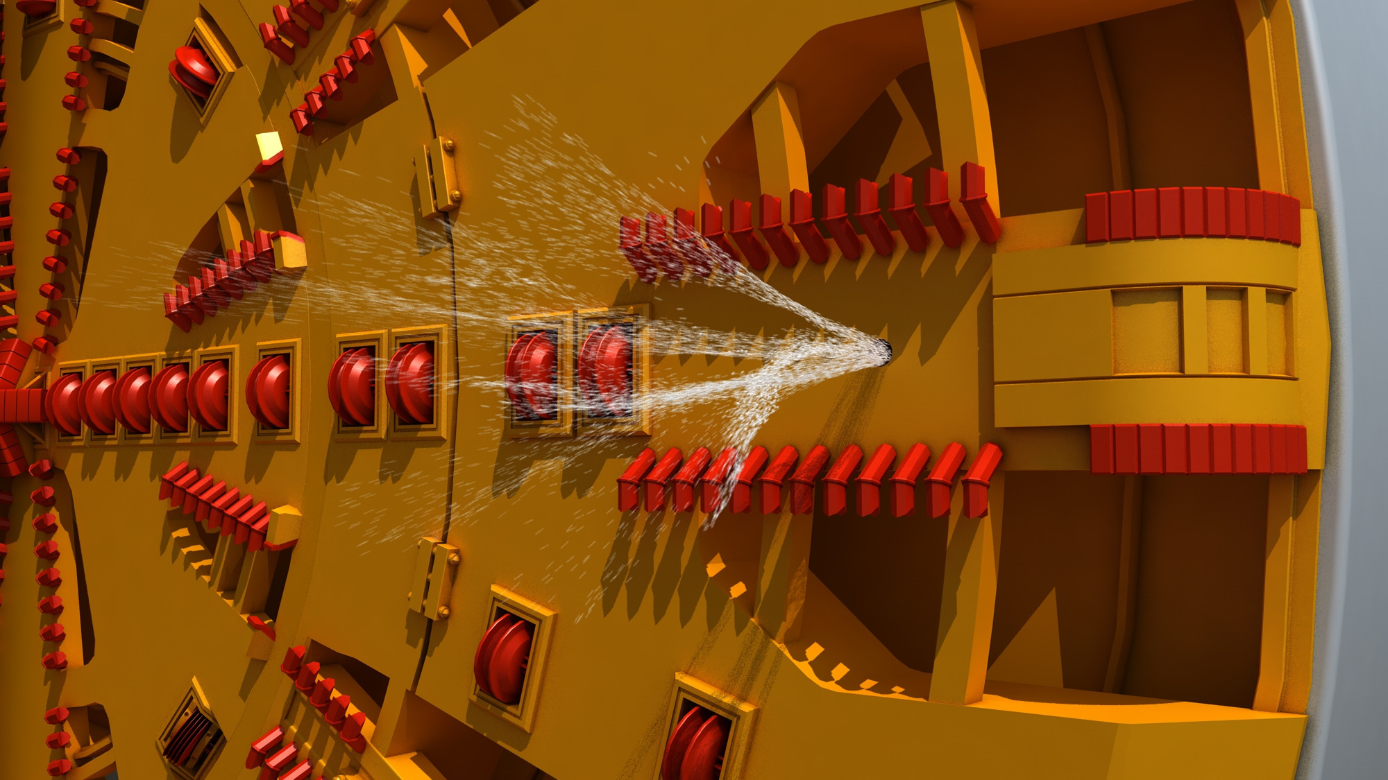 Illustration rendering of TBM tunnel Sika foam polymers additives