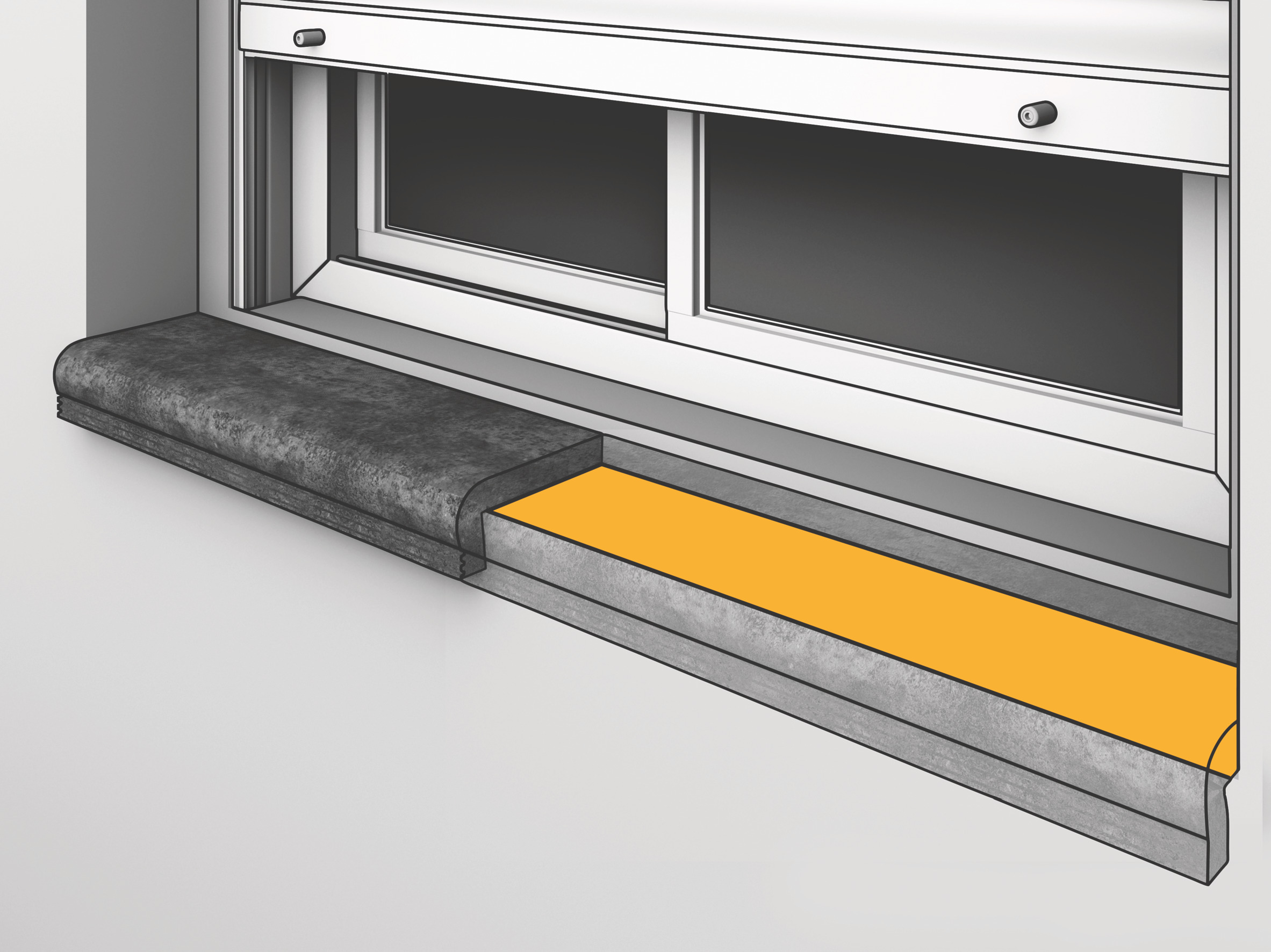 Rigid bonding of different construction materials with Sikadur adhesive