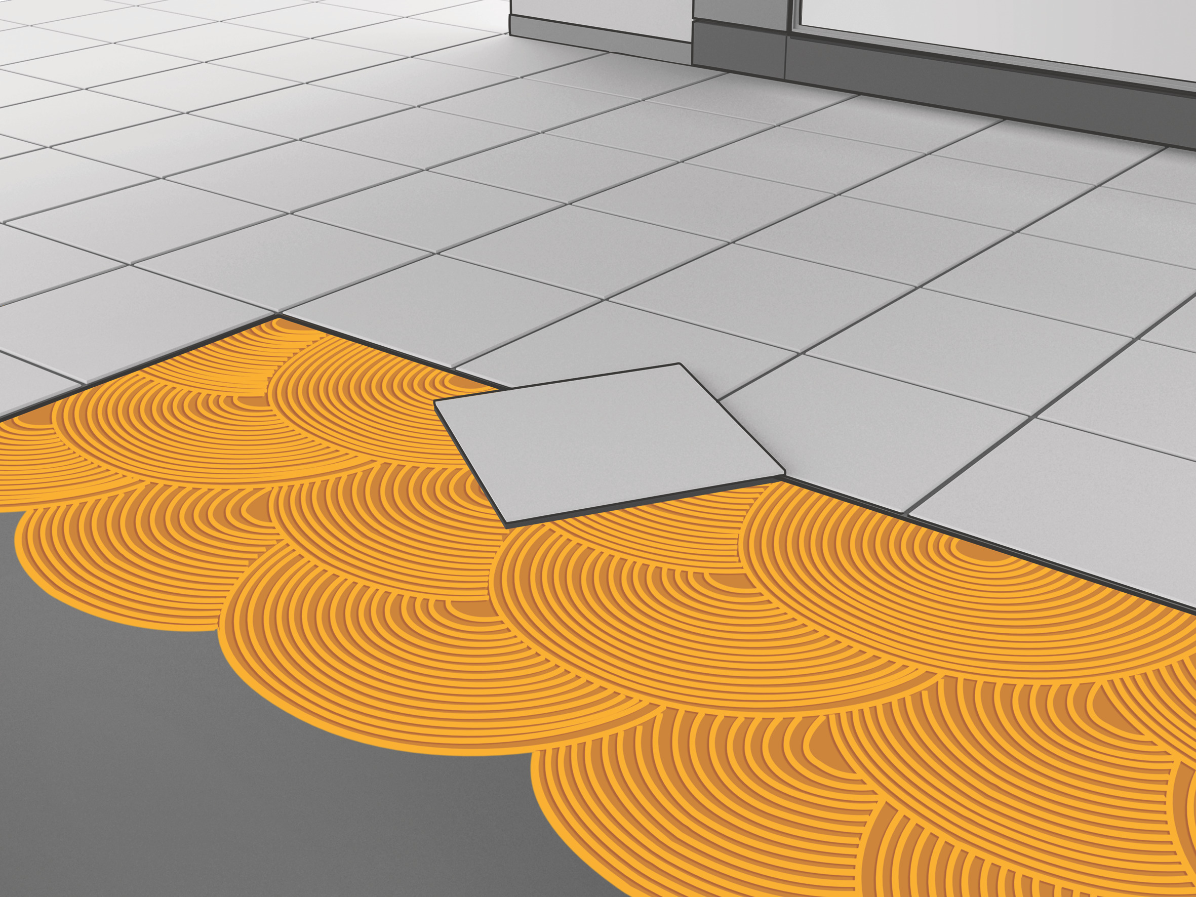 Tile Setting System Illustration